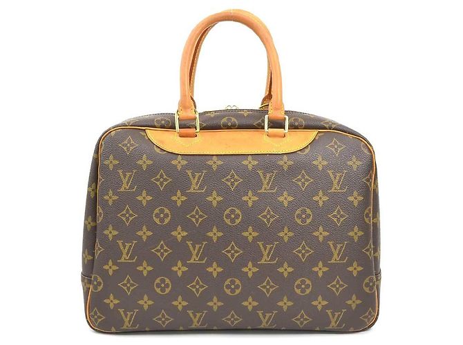Borsa Louis Vuitton Monogram Deauville Marrone Monogramma - vista 3