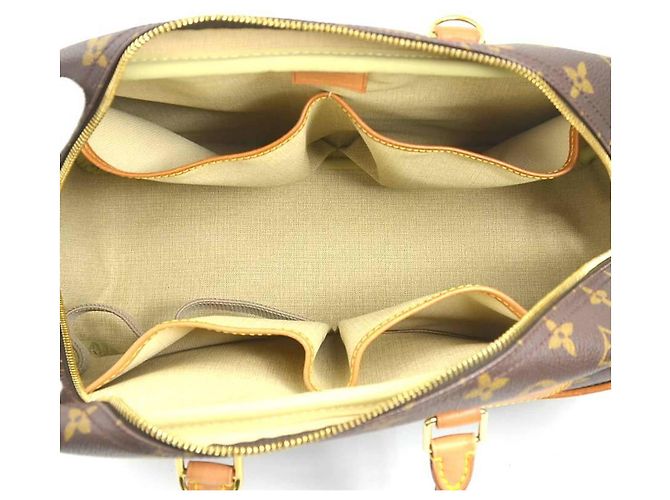 Borsa Louis Vuitton Monogram Deauville Marrone Monogramma - vista 5