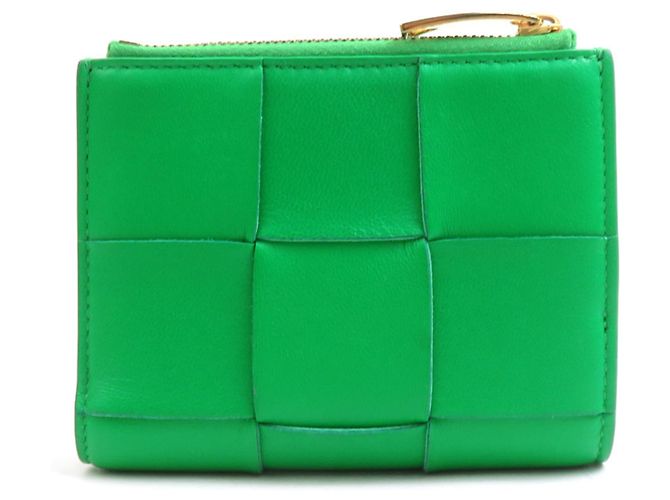 Cartera bi-fold de piel verde Bottega Veneta - Ansicht 2