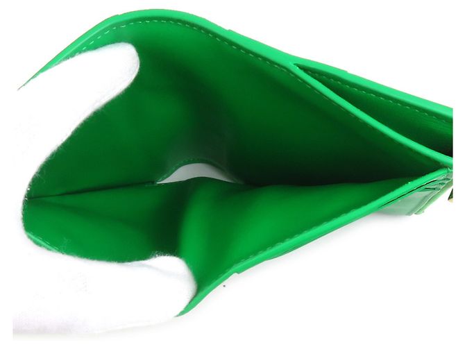 Cartera bi-fold de piel verde Bottega Veneta - Ansicht 4