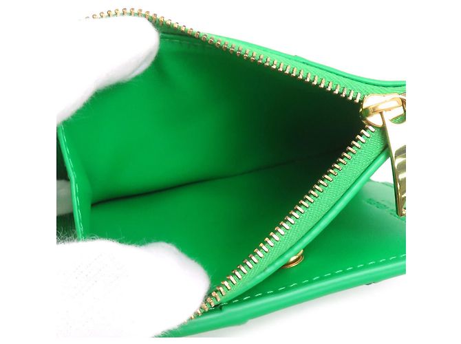 Cartera bi-fold de piel verde Bottega Veneta - Ansicht 5