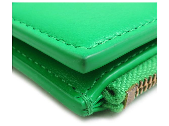 Cartera bi-fold de piel verde Bottega Veneta - Ansicht 6