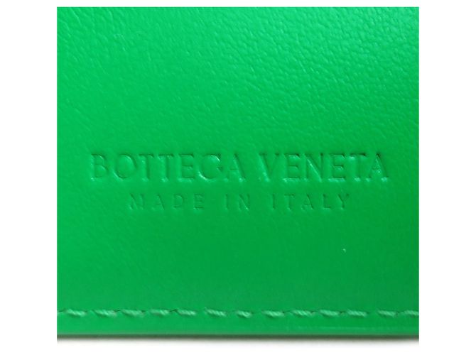 Cartera bi-fold de piel verde Bottega Veneta - Ansicht 7