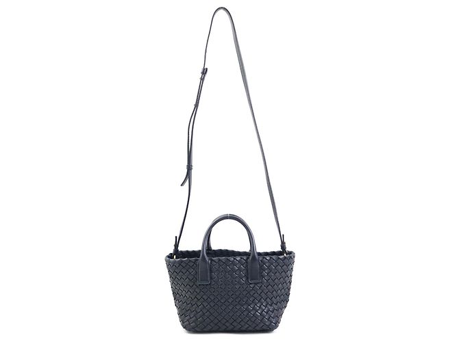 Bolso Bottega Veneta Intrecciato Mini Cabas Negro - vista 16
