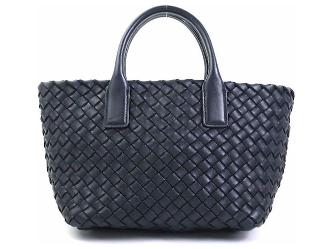 Bolso Bottega Veneta Intrecciato Mini Cabas Negro - vista 3
