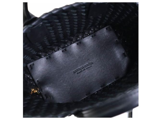 Bolso Bottega Veneta Intrecciato Mini Cabas Negro - vista 5