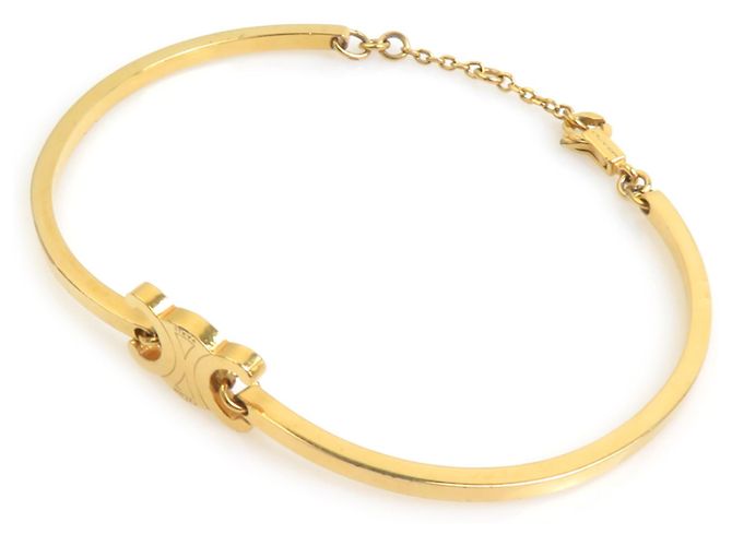 Céline Brazalete de Metal Dorado Celine - vista 2