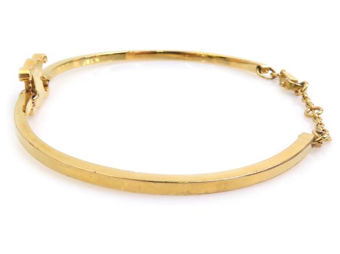 Céline Brazalete de Metal Dorado Celine - vista 3