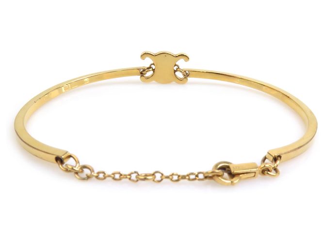 Céline Brazalete de Metal Dorado Celine - vista 4
