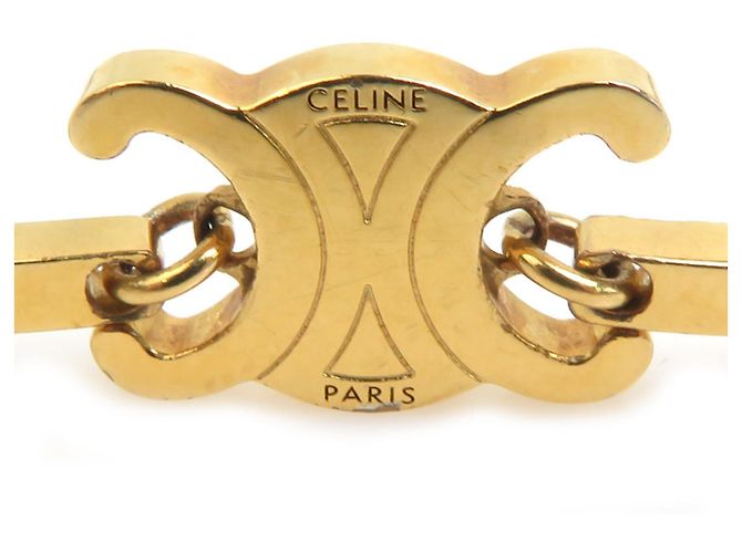 Céline Brazalete de Metal Dorado Celine - vista 6