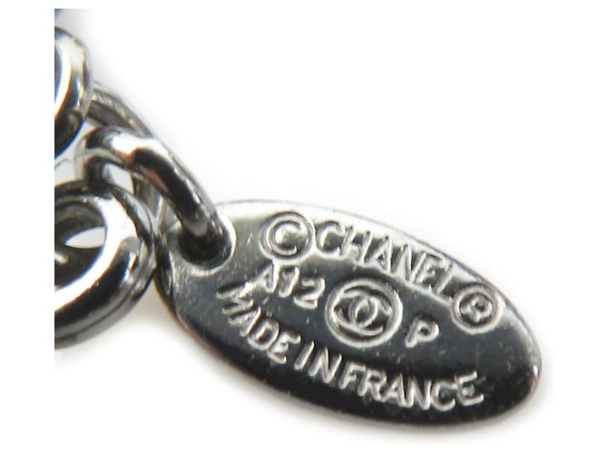 Pulseira com pingentes Chanel Preto Branco Metálico - vista 7