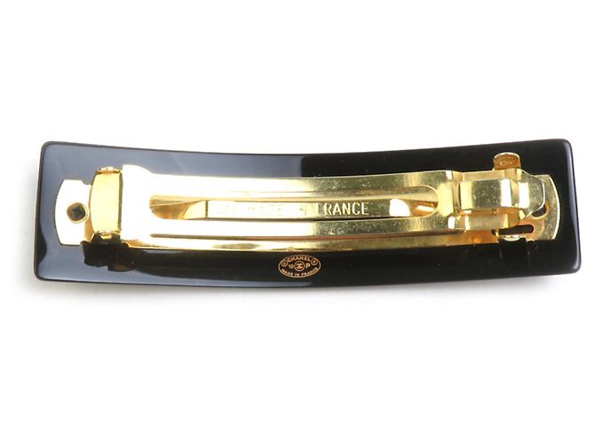 Fermi capelli Chanel in plastica nera Nero - vista 5