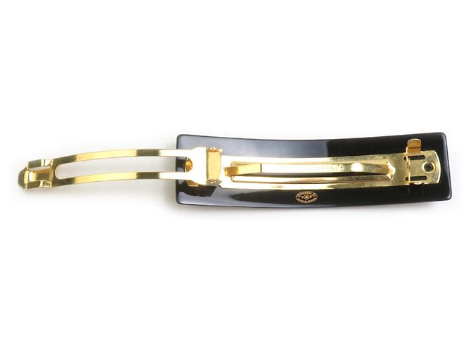 Fermi capelli Chanel in plastica nera Nero - vista 6
