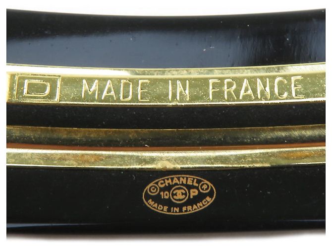 Fermi capelli Chanel in plastica nera Nero - vista 7