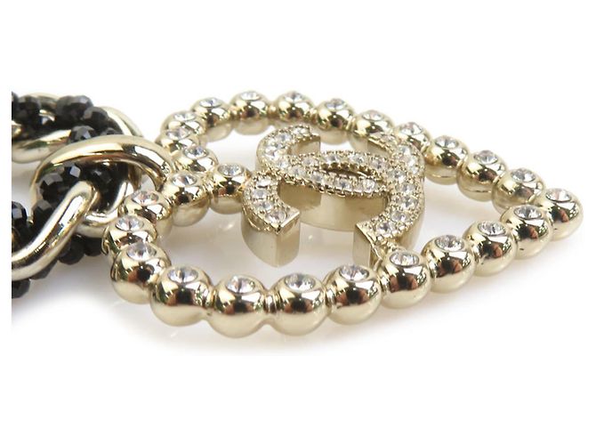 Colar Chanel Preto e Dourado - vista 3