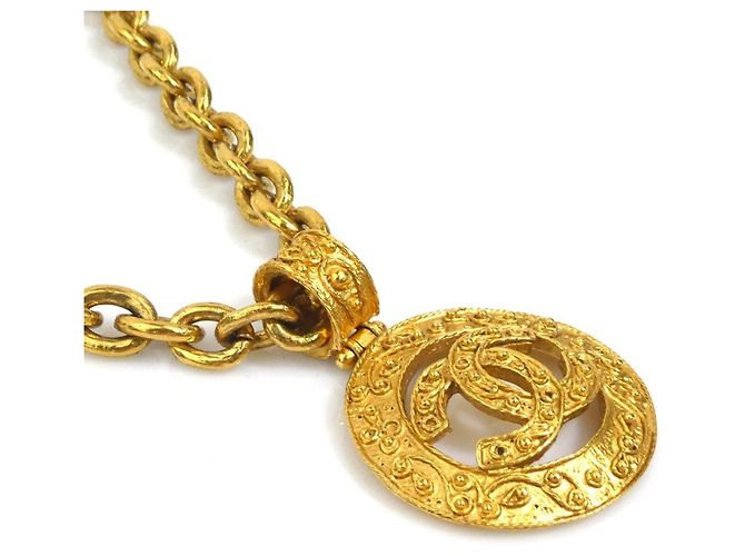 Collar de metal dorado Chanel - vista 2
