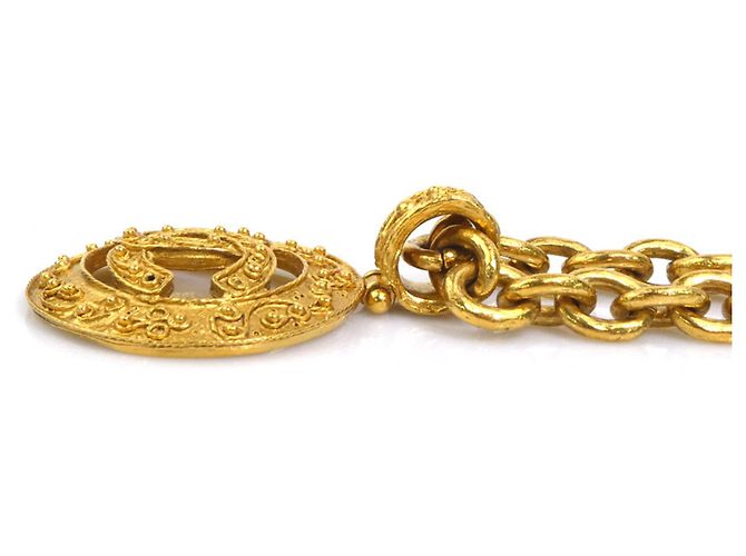 Collar de metal dorado Chanel - vista 3