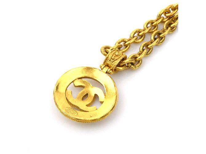 Collar de metal dorado Chanel - vista 4
