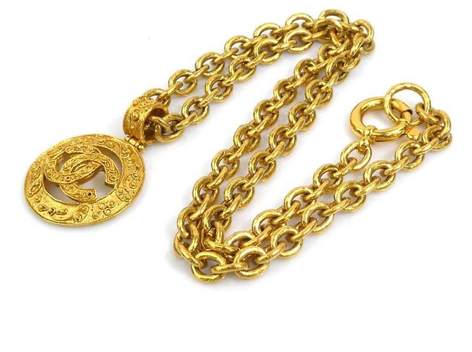 Collar de metal dorado Chanel - vista 7
