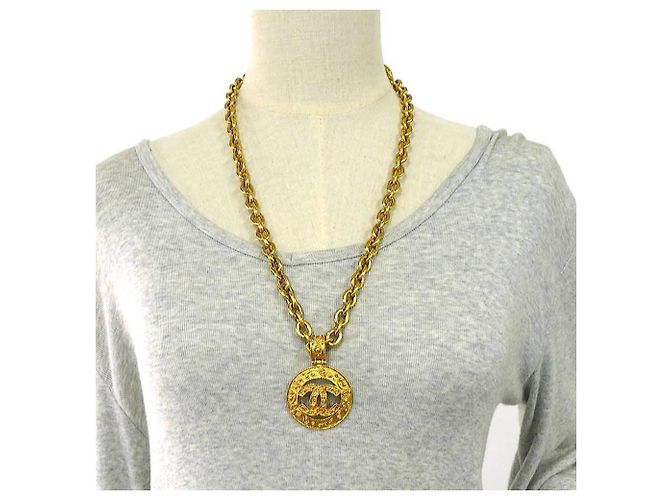 Collar de metal dorado Chanel - vista 9