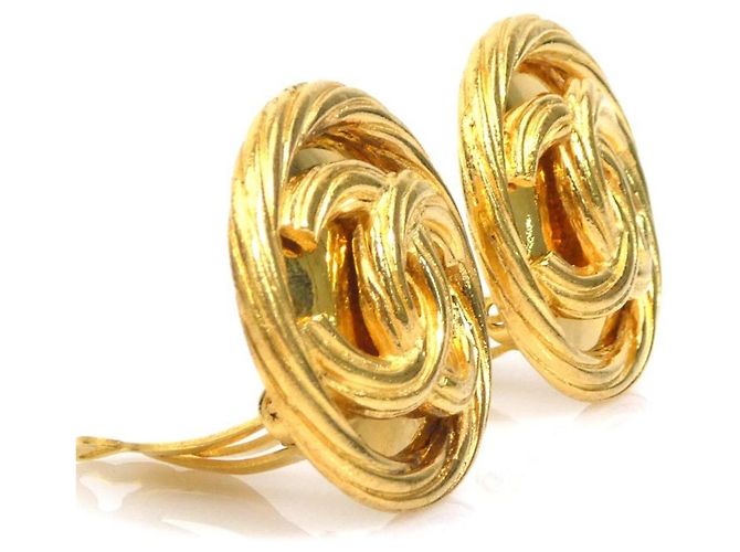 Chanel Gold Clip-On Ohrringe Golden - Ansicht 2