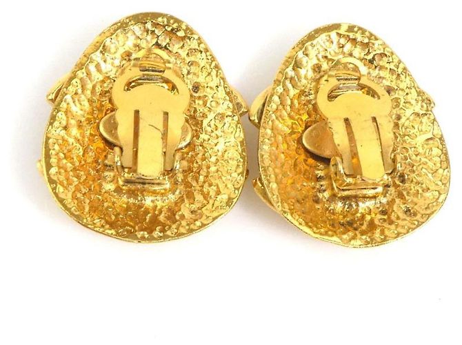 Orecchini a clip Chanel Gold D'oro - vista 3
