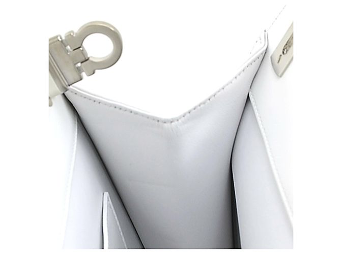 Gancini Bolso de mano/Bolso de hombro de cuero blanco Salvatore Ferragamo - vista 14