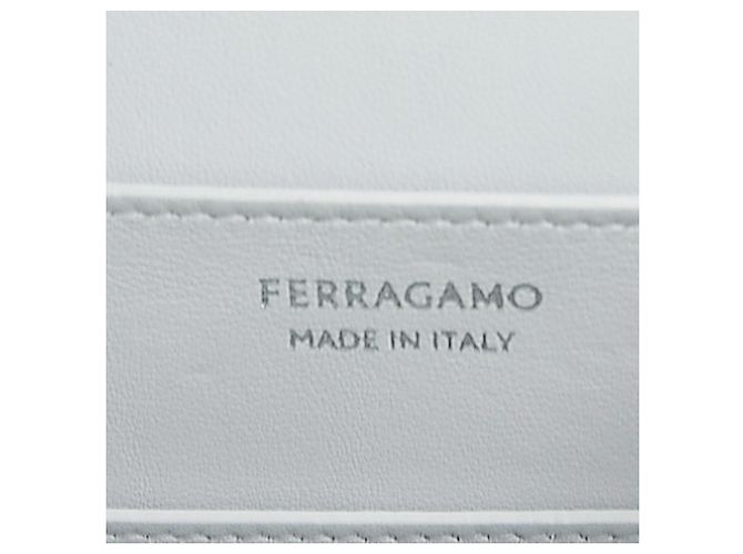 Gancini Bolso de mano/Bolso de hombro de cuero blanco Salvatore Ferragamo - vista 15
