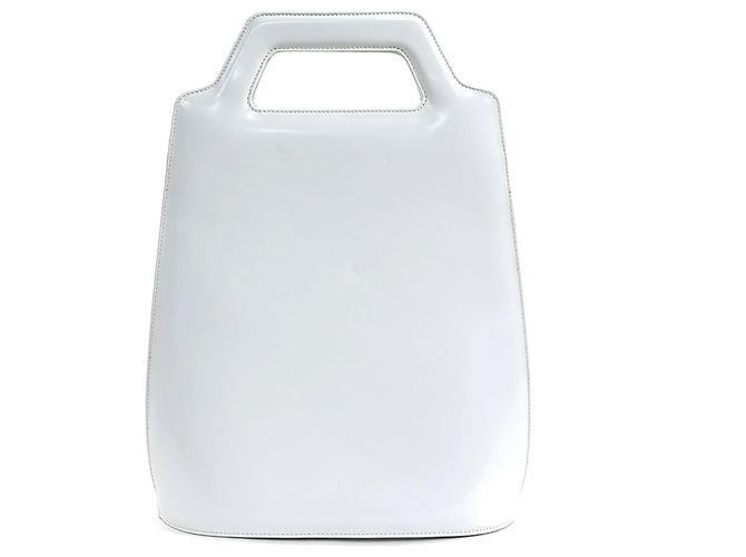 Gancini Bolso de mano/Bolso de hombro de cuero blanco Salvatore Ferragamo - vista 3