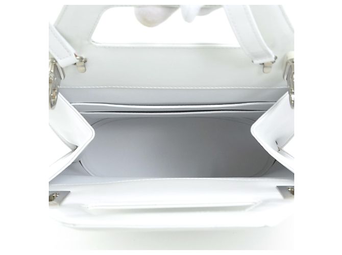 Gancini Bolso de mano/Bolso de hombro de cuero blanco Salvatore Ferragamo - vista 5