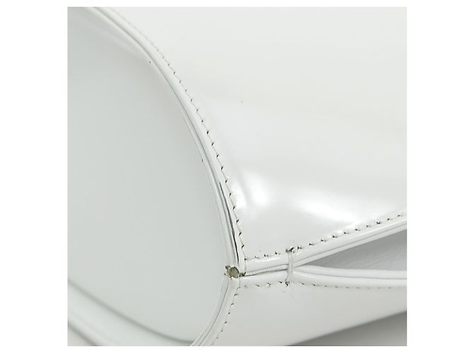 Gancini Bolso de mano/Bolso de hombro de cuero blanco Salvatore Ferragamo - vista 8