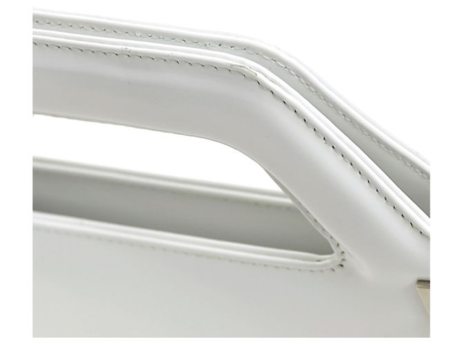Gancini Bolso de mano/Bolso de hombro de cuero blanco Salvatore Ferragamo - vista 9