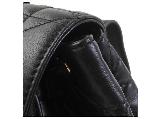 Zaino Christian Dior Caro in pelle d'agnello nera Nero - vista 11