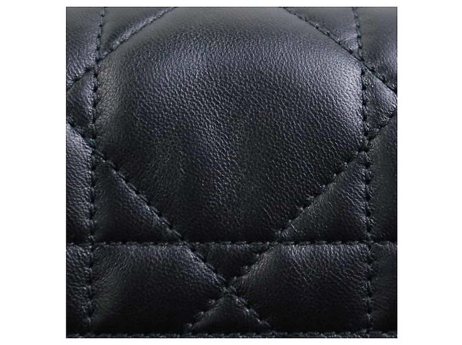Zaino Christian Dior Caro in pelle d'agnello nera Nero - vista 13