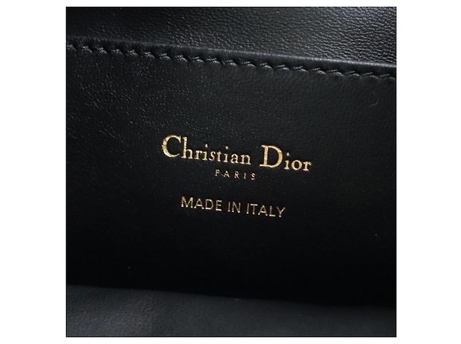 Zaino Christian Dior Caro in pelle d'agnello nera Nero - vista 15