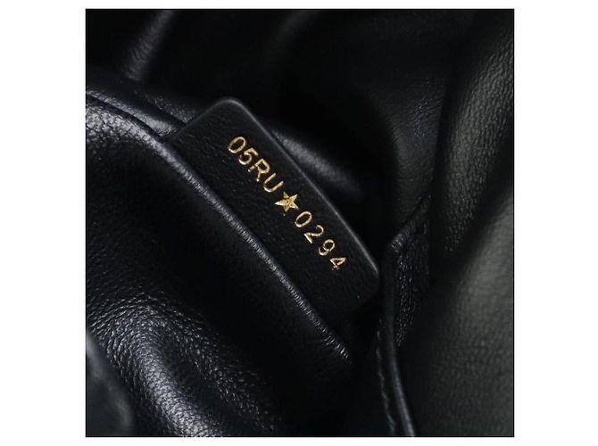 Zaino Christian Dior Caro in pelle d'agnello nera Nero - vista 16