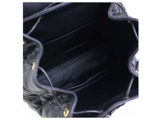 Zaino Christian Dior Caro in pelle d'agnello nera Nero - vista 5