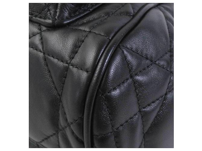 Zaino Christian Dior Caro in pelle d'agnello nera Nero - vista 6