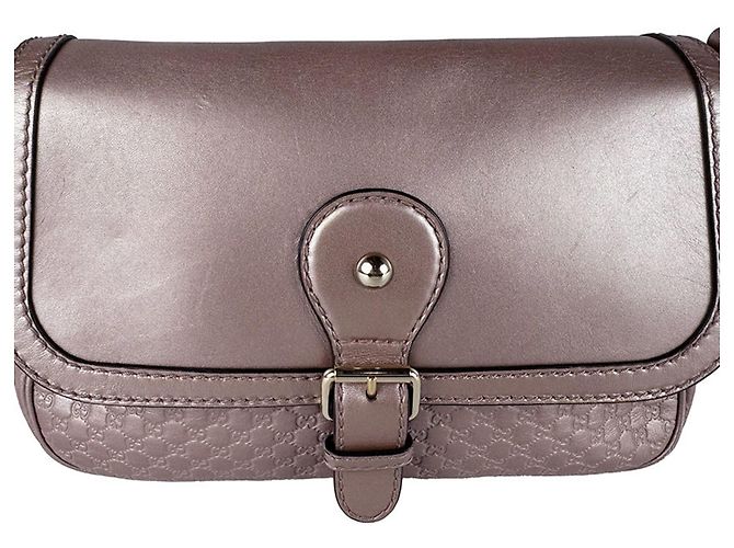 Gucci Microguccissima Leather Shoulder Bag Silvery Beige - view 10