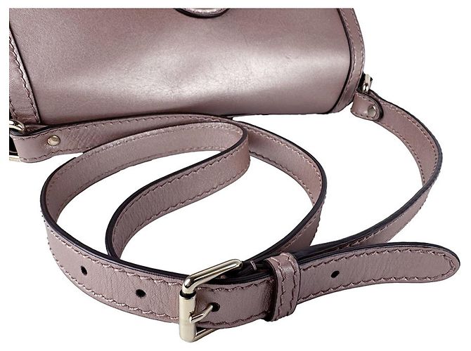 Gucci Microguccissima Leather Shoulder Bag Silvery Beige - view 12
