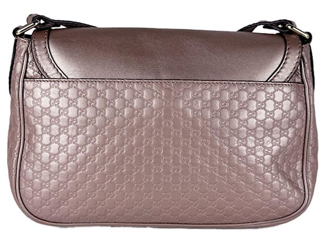 Gucci Microguccissima Leather Shoulder Bag Silvery Beige - view 3