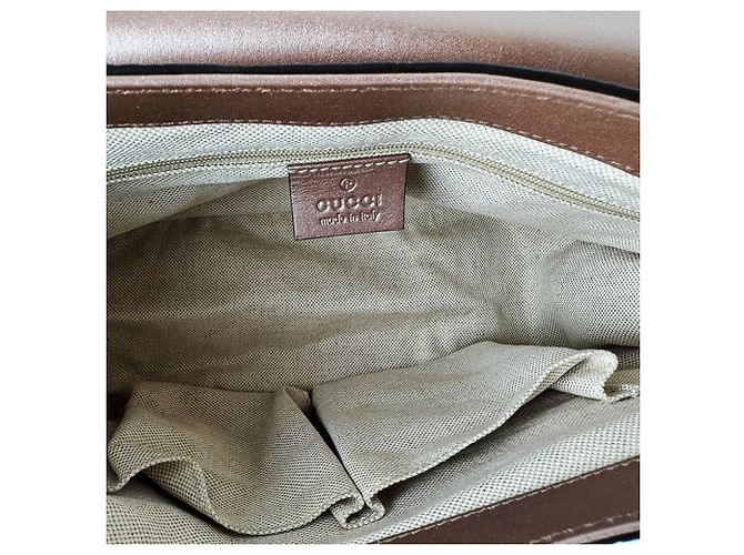 Gucci Microguccissima Leather Shoulder Bag Silvery Beige - view 5
