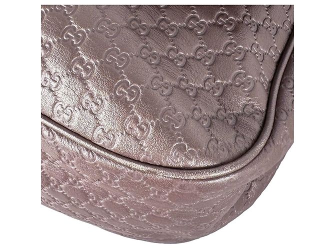 Gucci Microguccissima Leather Shoulder Bag Silvery Beige - view 9