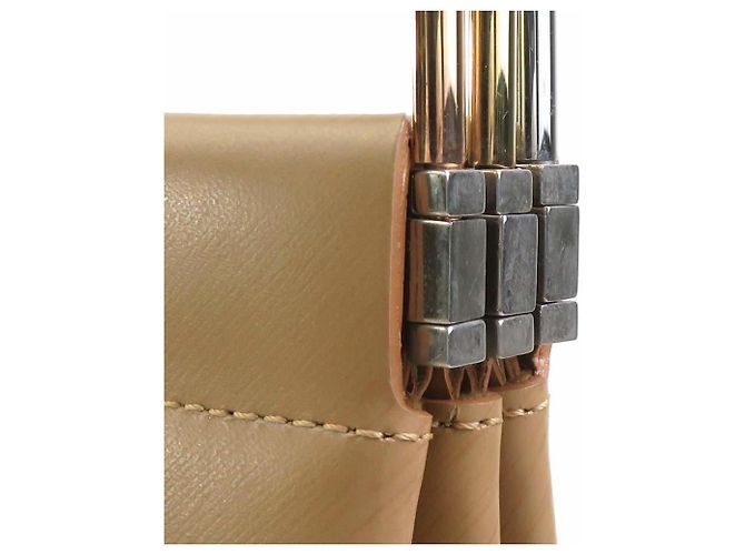 Borsa a mano Cartier in pelle beige - vista 13