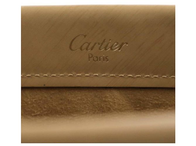 Borsa a mano Cartier in pelle beige - vista 16