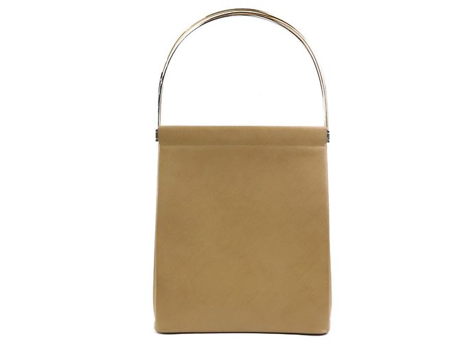 Borsa a mano Cartier in pelle beige - vista 3