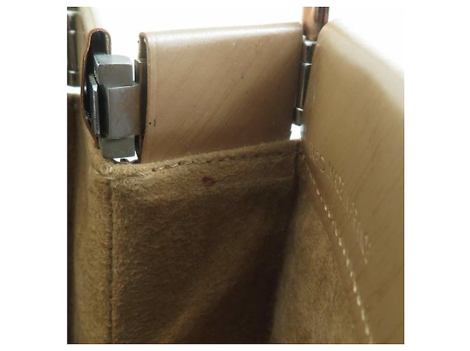 Borsa a mano Cartier in pelle beige - vista 7