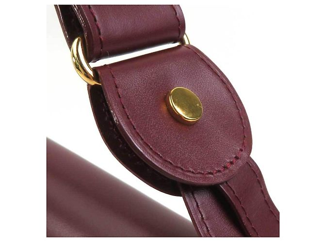 Borsa a tracolla Cartier in pelle bordeaux Bordò - vista 10