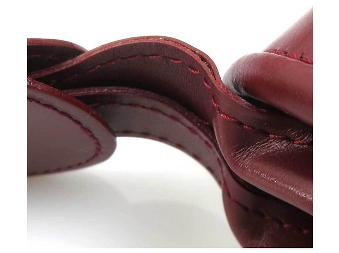 Borsa a tracolla Cartier in pelle bordeaux Bordò - vista 11