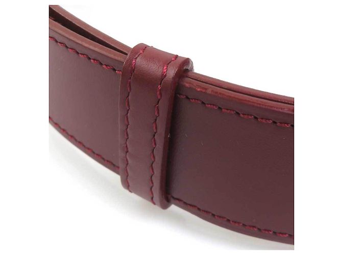 Borsa a tracolla Cartier in pelle bordeaux Bordò - vista 12